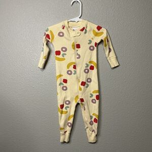 Hanna Andersson Organic Cotton 2-Way Zip Sleeper Pajamas 12-18M EUC